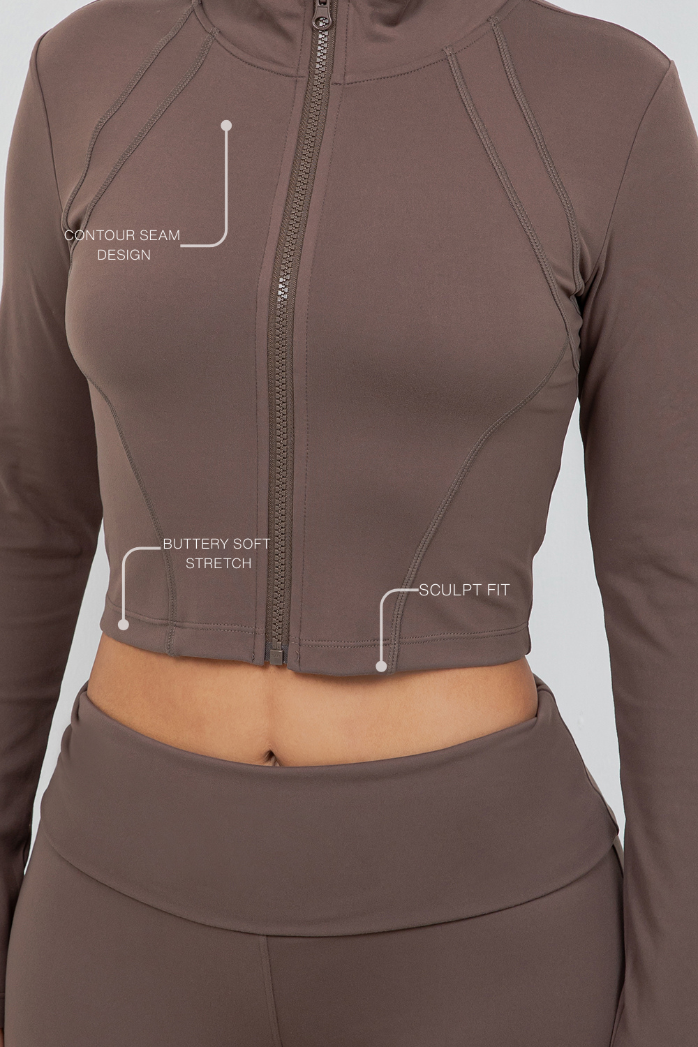 B’Agile Sculpt Zip Cropped Jacket