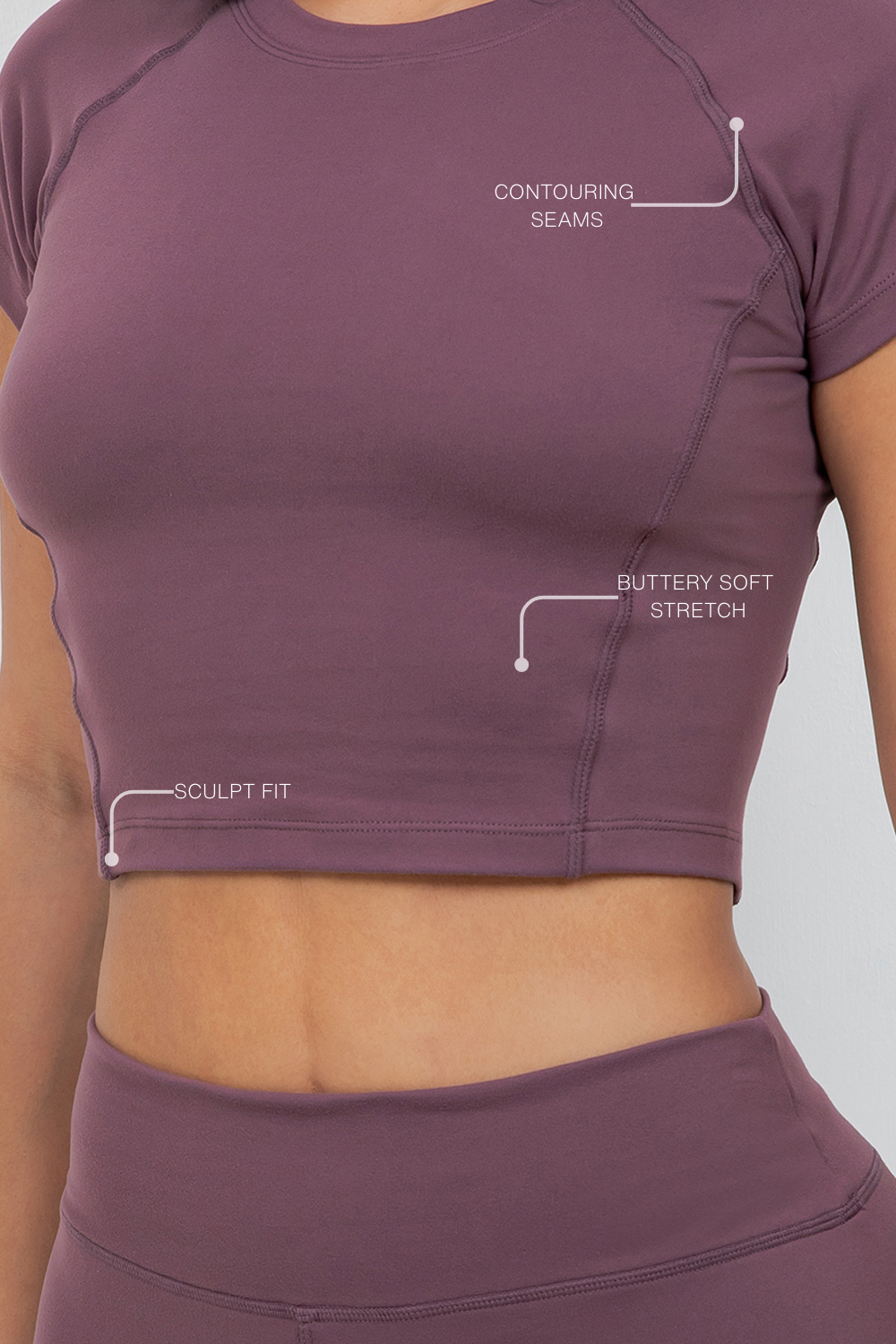 B’Agile Sculpt Fit Cropped Tee
