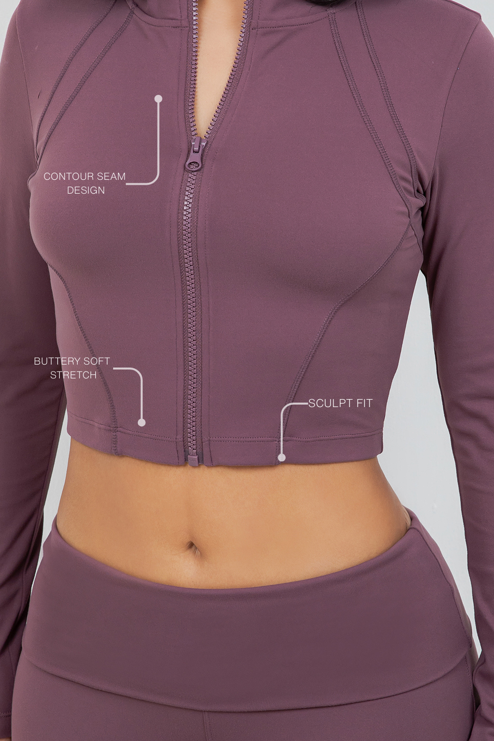 B’Agile Sculpt Zip Cropped Jacket