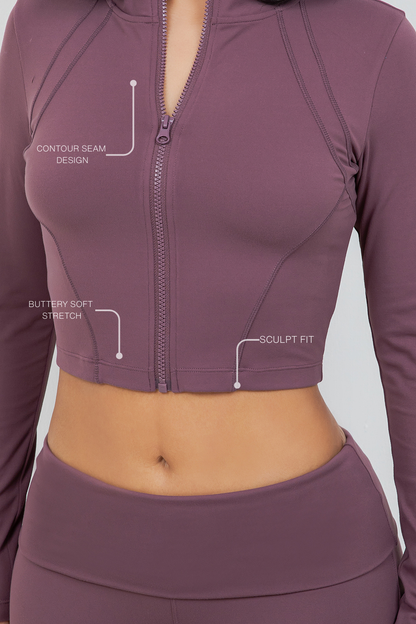 B’Agile Sculpt Zip Cropped Jacket