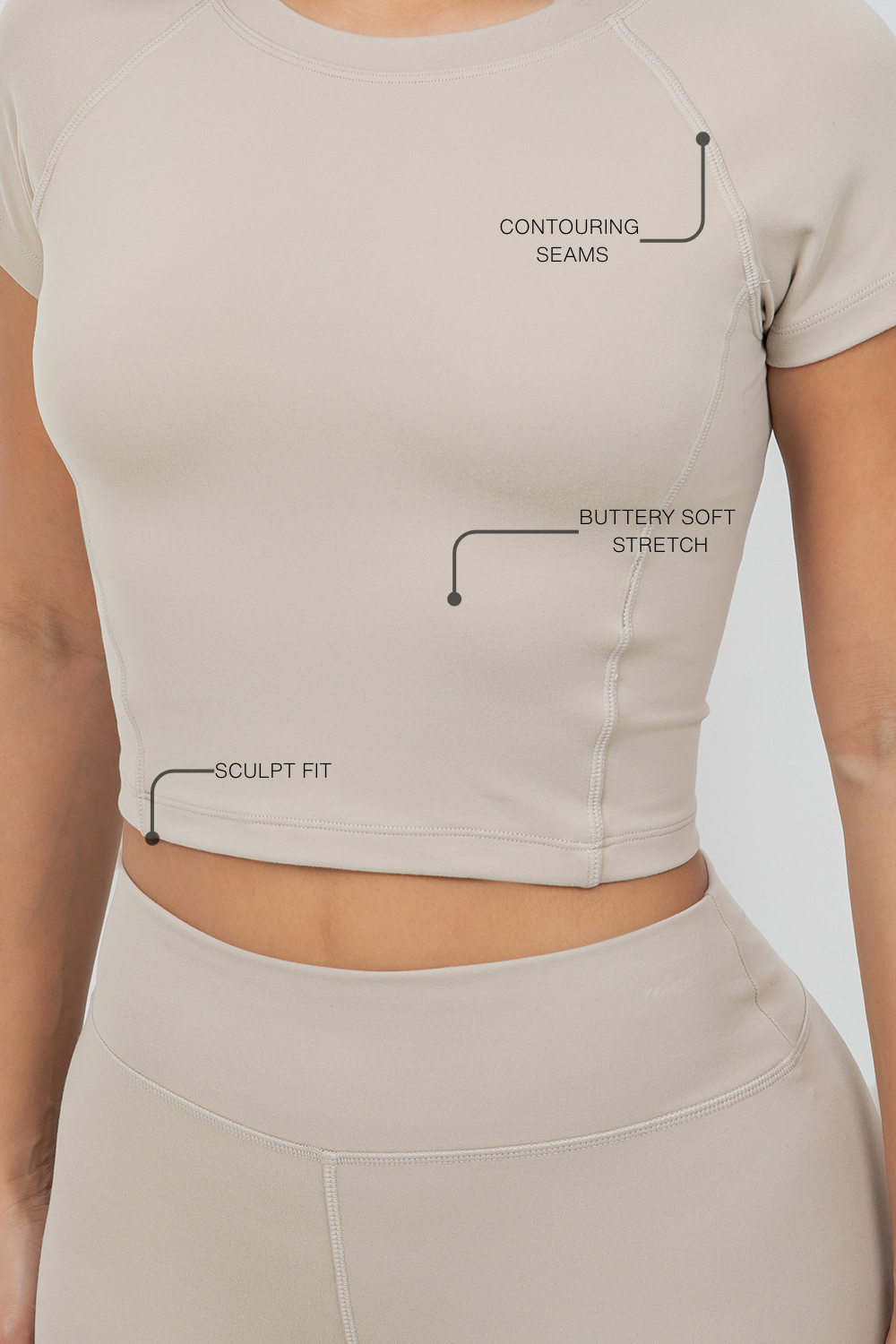 B’Agile Sculpt Fit Cropped Tee