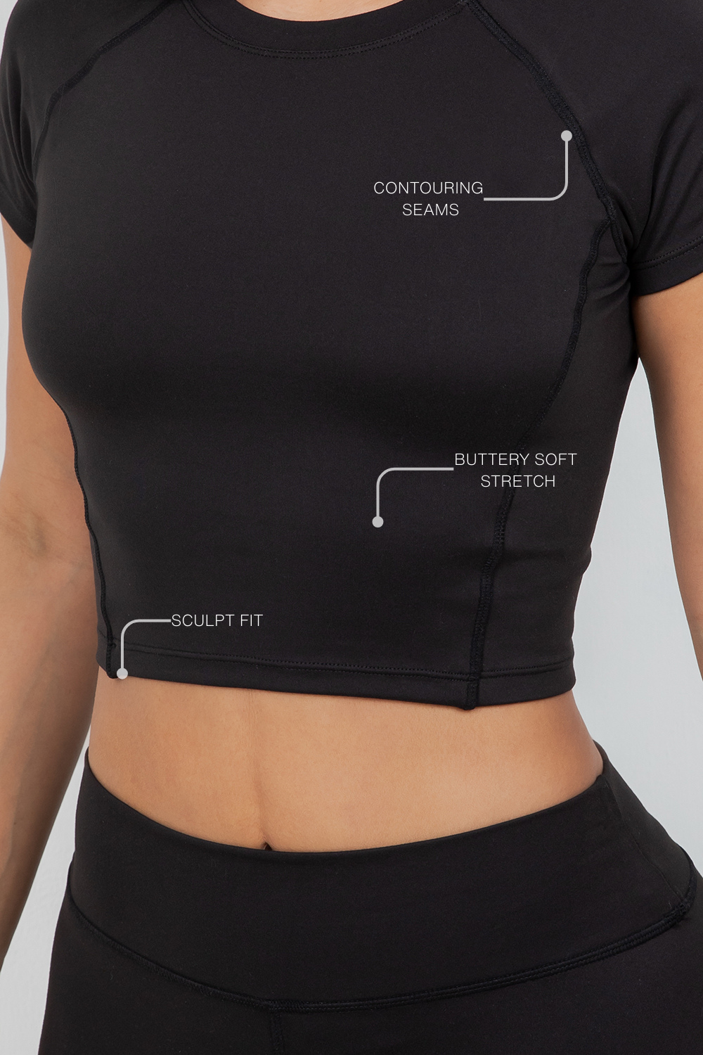 B’Agile Sculpt Fit Cropped Tee