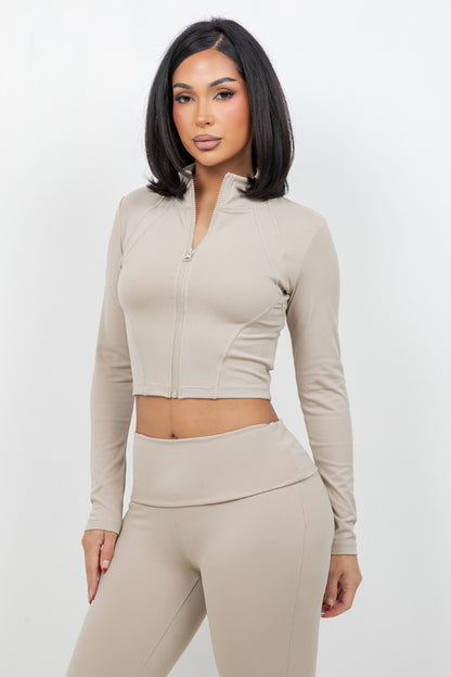 B’Agile Sculpt Zip Cropped Jacket