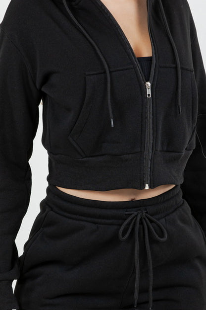 B’Agile Women’s Cropped Zip-Up Hoodie
