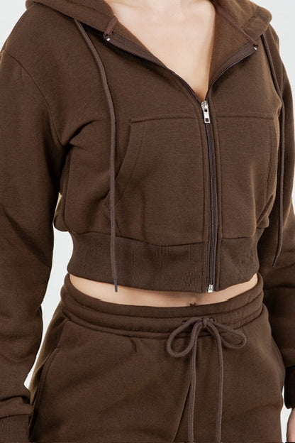 B’Agile Women’s Cropped Zip-Up Hoodie