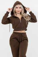 B’Agile Women’s Cropped Zip-Up Hoodie