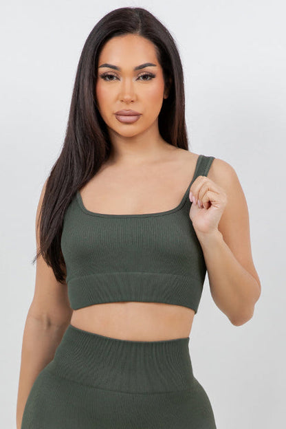 B’Agile Seamless Ribbed Crop Tank