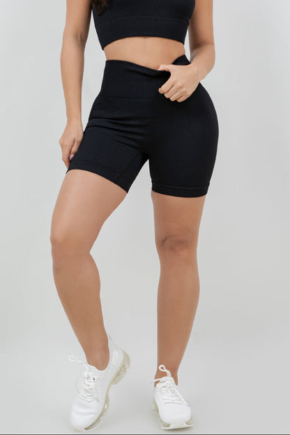 B’Agile Seamless Ribbed Biker Shorts