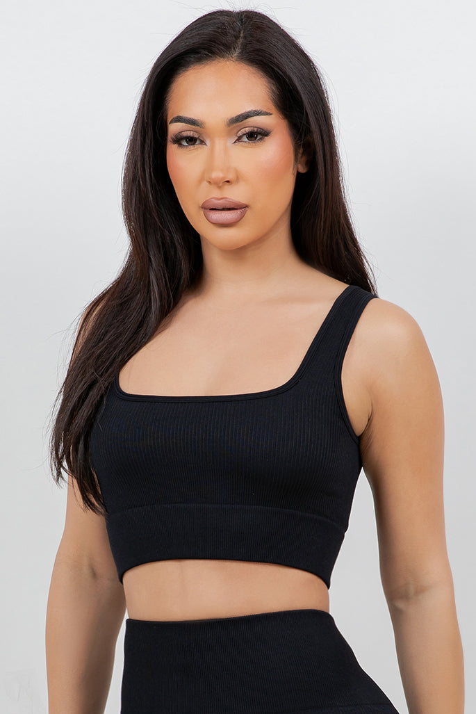 B’Agile Seamless Ribbed Crop Tank